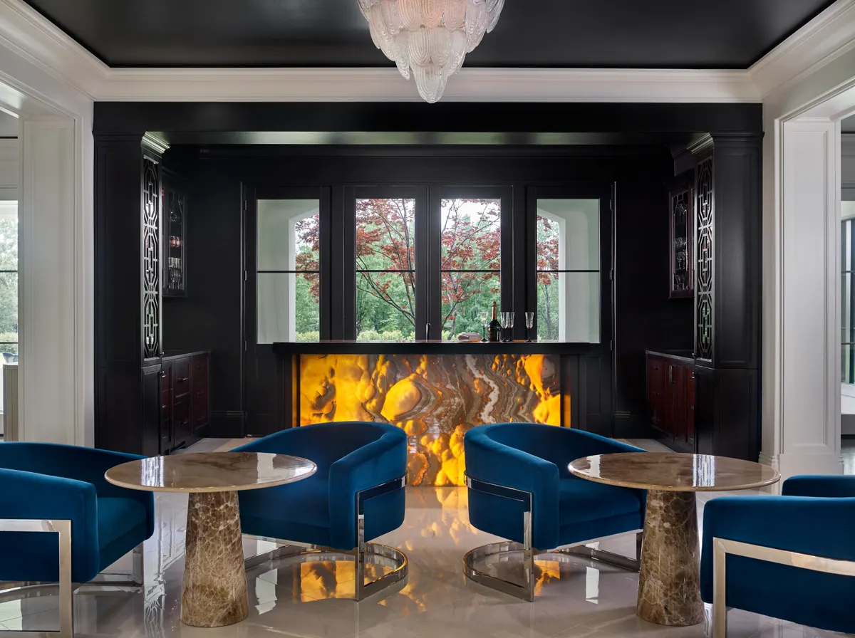 Backlit Onyx Cellar Bar